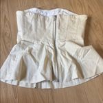 L'Academie  Cream Strapless Top Photo 2