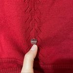 Karen Millen  Red Chunky Knit Turtleneck Sweater Womens M Fall Classic Preppy Photo 2
