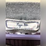 Hippie Rose  Striped Purple and Gray Sweater with Lace-Up Back Photo 2