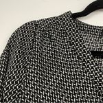 Harlowe $ Graham Harlowe & Graham Black & White Peplum 3/4 Sleeve Boho Blouse Shirt Top Womens XS Photo 1