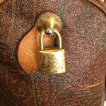 ETRO Red Paisley Boston Travel Bag Speedy 30 Top Handle Tote Lock and Keys Photo 4