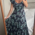 Free People Sundrenched Maxi Dress in Emerald Combo Photo 0