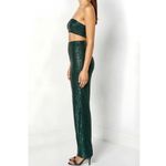 Camila Coelho Set Calvin Top & Calvin Pants, Green Sequins, XXS Photo 4