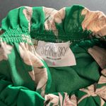 Sienna Sky  3/4 Sleeve Green & Cream Floral Mock Neck Blouse Shirt Sz S EUC Photo 2