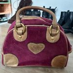 Juicy Couture Vintage Burgundy Velour Purse w/ Heart Mirror Charm Y2K Photo 1