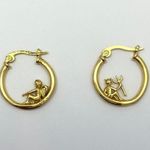 18K Gold Plated Angel and Demon Hoop Earrings for Women Photo 0