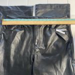 Stitch Star Black High Rise Flare Vegan Leather Pants, Size 16, NWT Photo 5