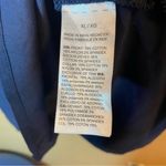 Chico's  Navy Blue Short Sleeve A Line Collared Blouse Top Shirt Size 3 US XL Photo 2