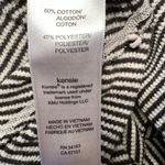 Kensie  performance black and beige striped long sleeves cotton shirt Photo 7