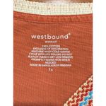 Westbound  Orange Embroidered Top 1X Women’s Plus Shirt Blouse Photo 4