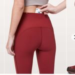 Lululemon Daily lineup 7/8 tight 25” Sz 4 Dark sport red Photo 3