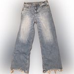 American Eagle  Super High Rise Baggy Wide Leg Blue Jeans 6R Slouchy Relaxed Photo 3