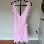 House Of CB 'Tania' Pink Quartz Ruffle Mini Dress NWT Size L Photo 7