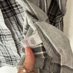 Cato Women's Plus Size 18/20W Gray Cotton Plaid Flannel Soft Button Up Photo 4