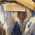 Michael Kors  Kimomo Top Ikat Sleeves Cinched Waist Women’s M No Tag Cotton Photo 3