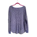 Free People  Not Cold In The Lace Lavender Purple Sweater Knit Tee Blouse Small S Photo 3