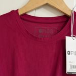 FIGS  Ribbed Longsleeve Underscrub in Deep Cranberry, Size X-Small Photo 7