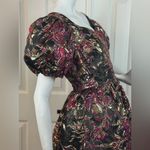 Jessakae Elegant Black and Purple Floral Dress Size Medium. Photo 8