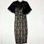 VICI  Bring On The Night Lace Chiffon Midi Dress Size Small Whimsigoth Victorian Photo 3
