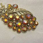 Vintage Coro Aurora Borealis leaf brooch Photo 4