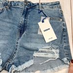 Love Tree Denim Shorts High Waist Distressed Cut Off Jean Shorts NEW Sz L Photo 3