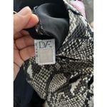 Diane Von Furstenberg  high rise straight leg wool snakeskin two tone pants 2 Photo 9