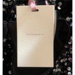 Alex Marie NWT Lia Sequined Crew Neck Short Sleeve Stretch Velvet Black Bls MD Photo 11