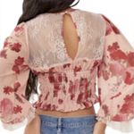 Free People π Daphne Romantic Floral Top Size S NWT Photo 4