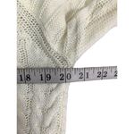 Women's Knitted Open Back Turtle Neck Sweater White Size M Photo 3