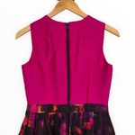 Shoshanna  Sleeveless Silk Pink Multicolor Brushstroke Tiered Skirt Dress size 2 Photo 4