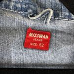 Misswan Womens Denim Jacket Embroidered Butterflies Floral Vintage Y2K US L Blue Size L Photo 3