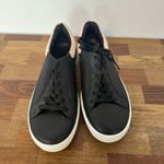 Ecco  Womens Soft 7 Easy Sneakers 9.5 Black Leather Low Top Lace Up Pink Photo 6