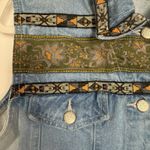 Bill Blass Women's Denim Jean Vest Size Medium Aztec Vintage 90s Photo 4