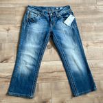 Miss Me NWT  Cuffed Capri Jeans Jeweled Sz 27 Photo 3