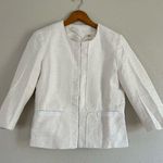 Tahari  White Suit Jacket Blazer Formal Cropped Size 10 Business Office Photo 0