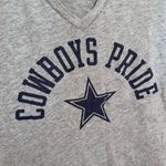 PINK - Victoria's Secret  Gray Blue Dallas Cowboys Pride V neck T Shirt Large Photo 4