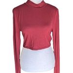Free People FP Beach x  - Mock Neck Turtleneck Long Sleeve Crop Top Sz M Photo 0