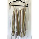 Madewell Lightestspun Tie-Strap Ruffle-Hem Cover-Up Dress in Rainbow Stripe Photo 4