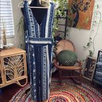 Free People  All Shook Up Blue Floral Combo Deep V One Piece Jumpsuit Photo 2