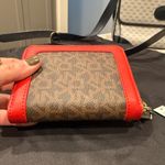 DKNY Zip Around Red Classic Logo Leather Wallet Photo 1
