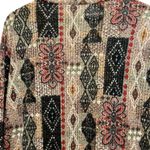 Western Fall Sweater Duster Cardigan Sz L Southwest Tribal Pocket Boho Retro NEW Brown Size L Photo 4