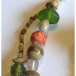 Vintage Plastic/Acrylic Carved Seed Bead Beaded Multi Color Necklace Photo 4