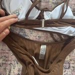 SheIn Brown Ribbed Underwire Bathing suit Set Photo 1