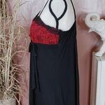 Chanteuse Size Large L Black Red Lingerie Bow Slip Nightie Cute Sexy Chic Goth Photo 8