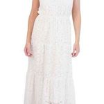 Julia Jordan Tiered Eyelet Maxi Dress Size US 8 Ivory Photo 0