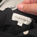 Privacy Please  Lily Mini Dress Size S Black Polka Dot Ruffle Sleeveless Linen Photo 14