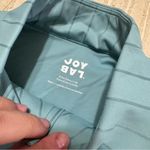 JoyLab NWT  Women’s High Neck Zip-Up Sports Bra Striped Light Aqua Blue Photo 5