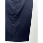 Theory Womens Navy Blue Pinstripe Wool Blend Pencil Skirt Size 4 Office Career Photo 2