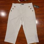 Bella Rose  White Capris Size 1X Photo 0