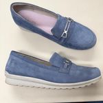 Aravon Blue Suede Loafer Shoes Womens 12 Casual Flats Comfort Casual Preppy Size 10 Photo 0